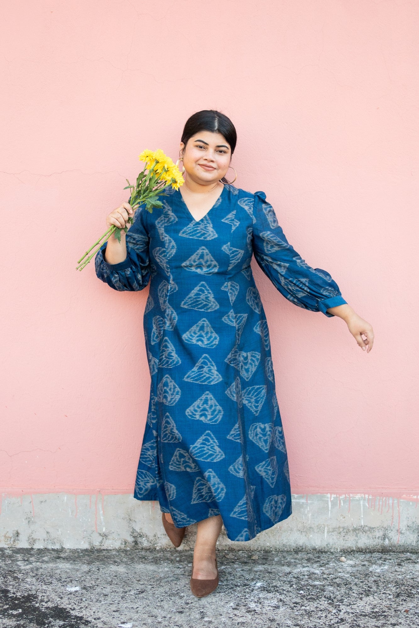 Meera Handloom Ikat Dress