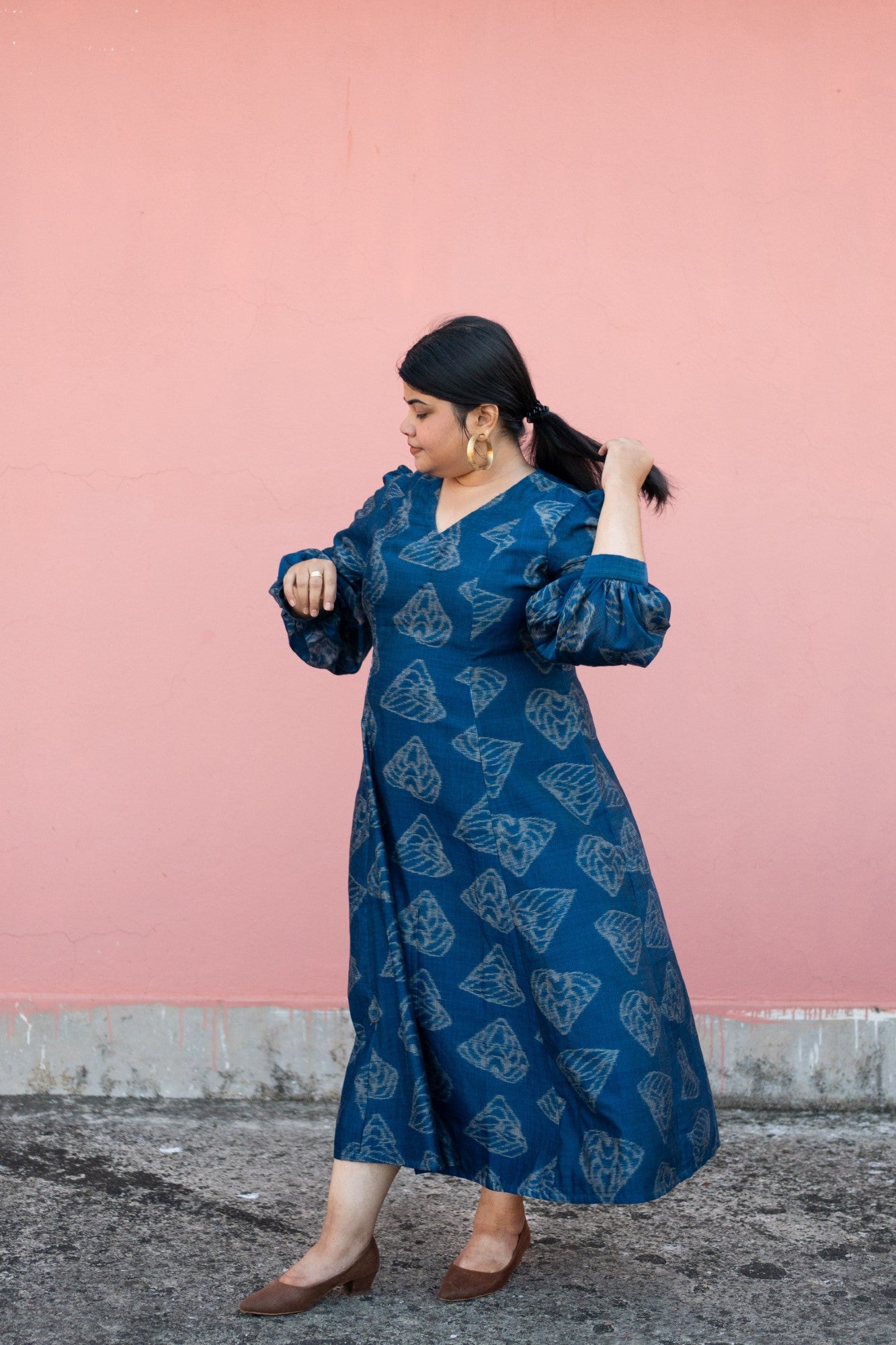 Meera Handloom Ikat Dress