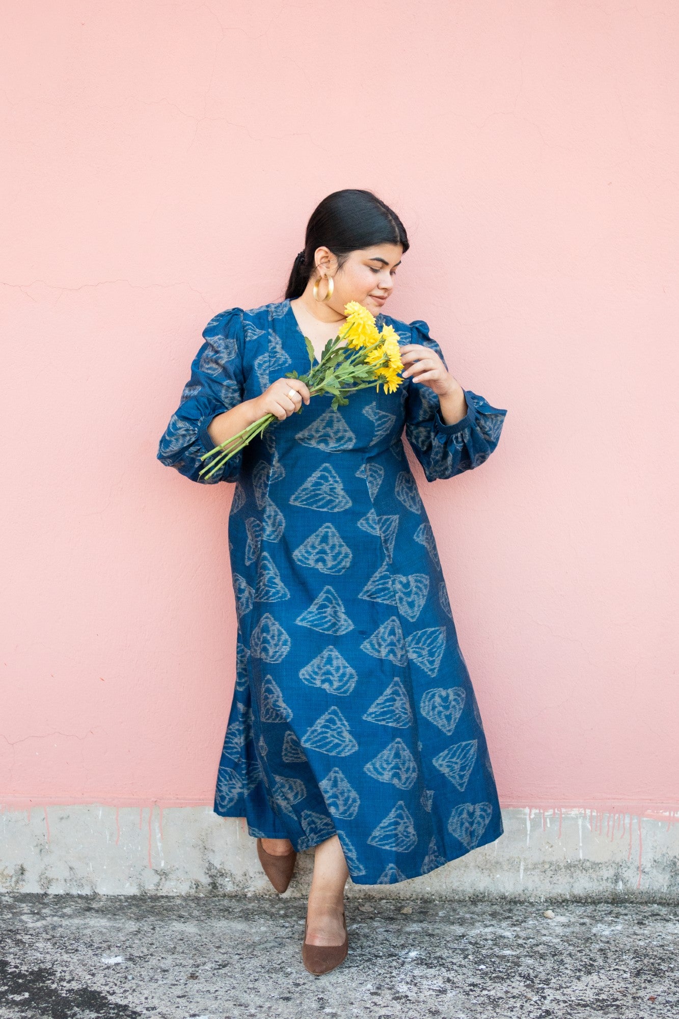 Meera Handloom Ikat Dress
