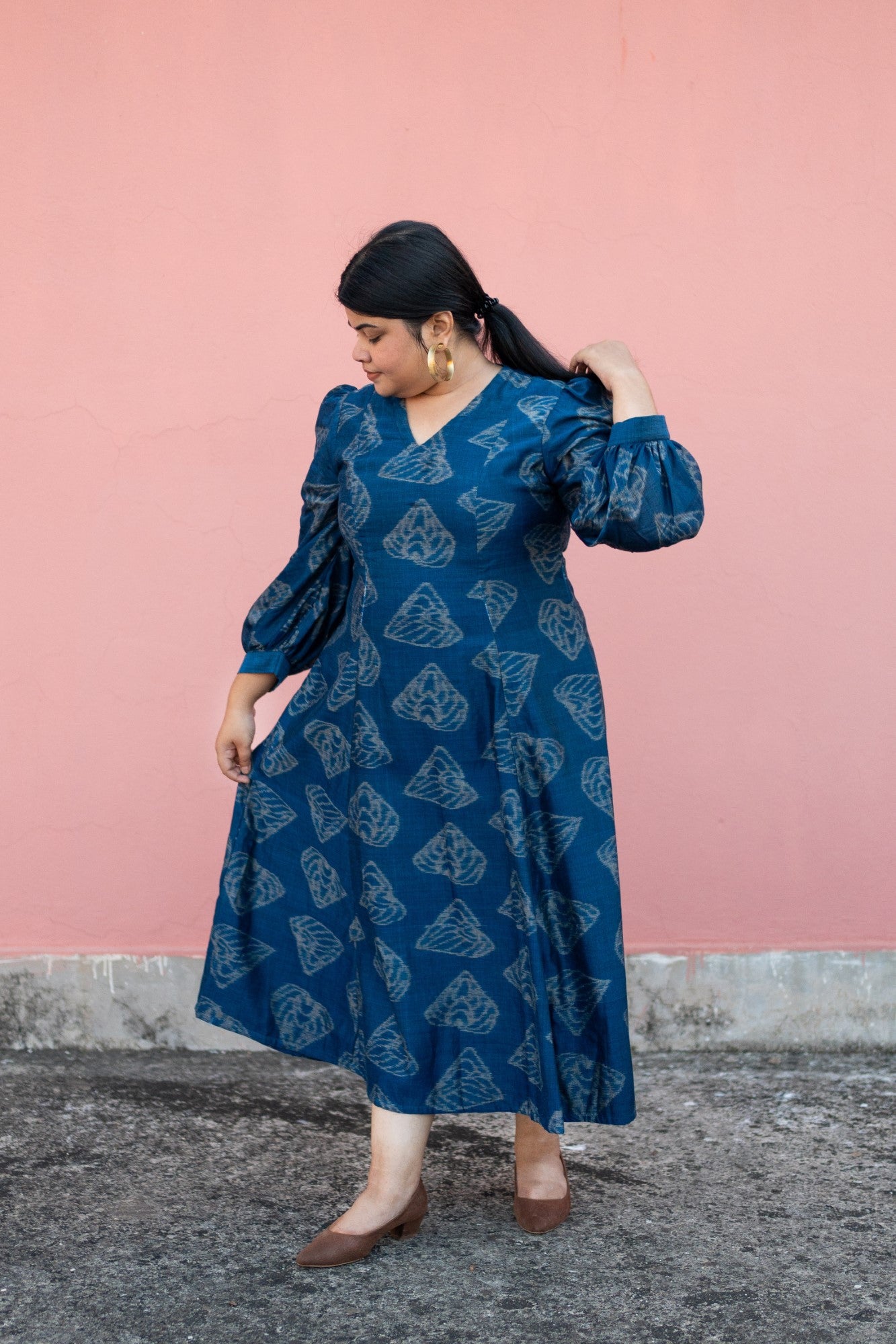 Meera Handloom Ikat Dress