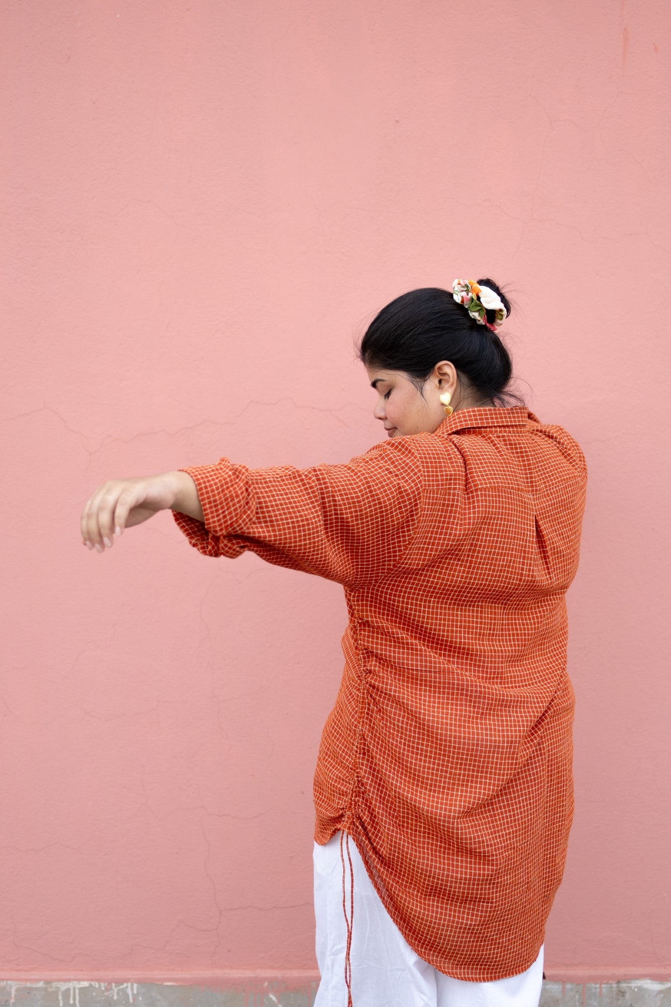 Samuka Kotpad handloom oversized shirt made in pure cotton and naturally dyed