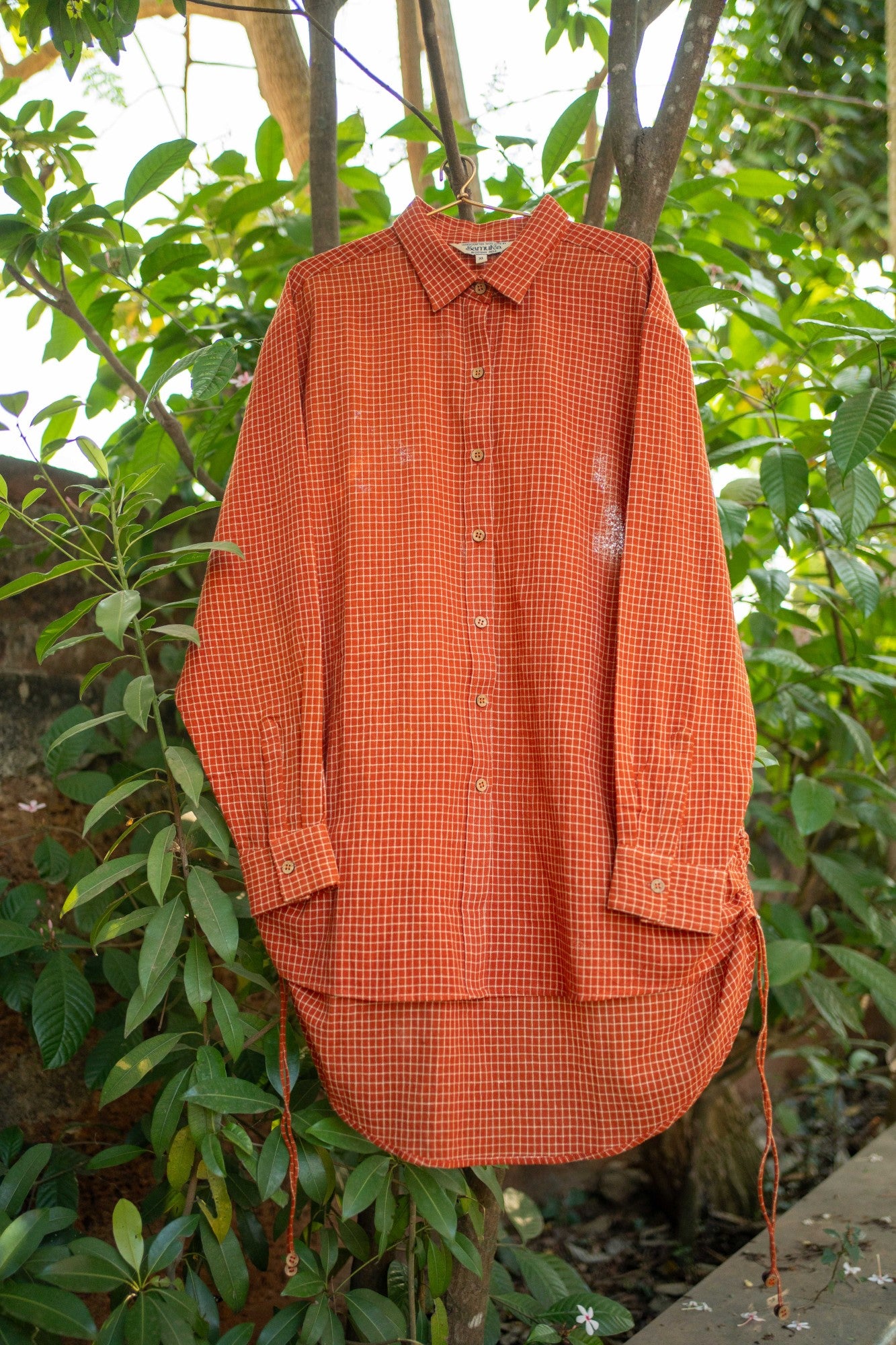 Samuka Kotpad handloom oversized shirt made in pure cotton and naturally dyed