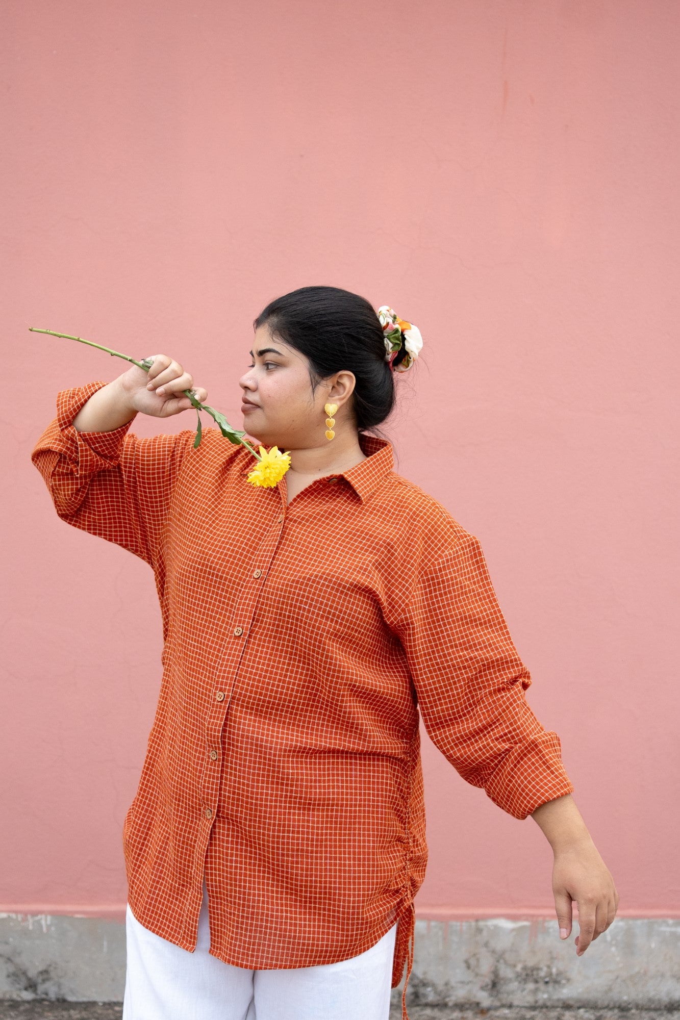 Samuka Kotpad handloom oversized shirt made in pure cotton and naturally dyed