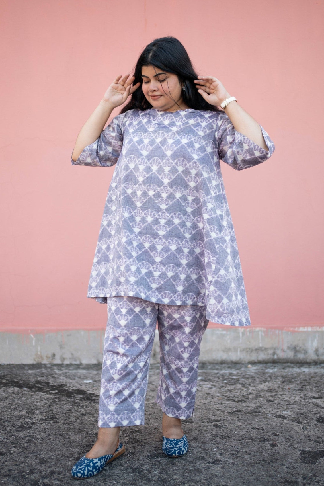 Nilofar Handloom Ikat Co-Ord Set