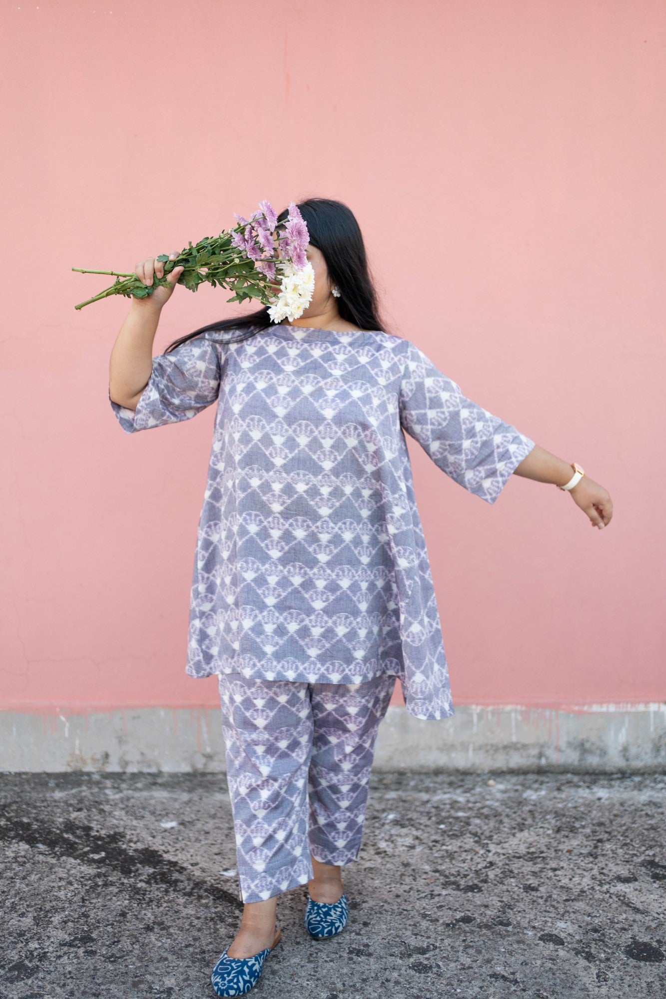 Nilofar Handloom Ikat Co-Ord Set